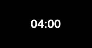 Countdown video from 4 minute to 3 minute timer countdown, part 4 of 5