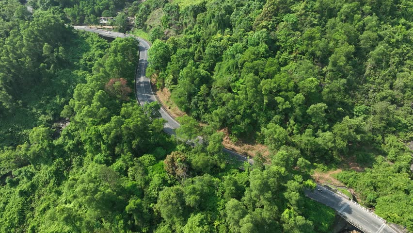 Scenic Hai Van pass between Thua Thien Hue province and Da Nang city. Vietnam