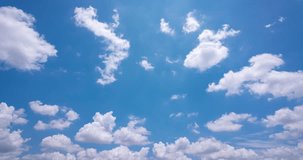 Blue sky cloud Time lapse video Beautiful sky background footage Recorded with a full frame camera with a focal length of 18mm. Footage clear all frame wipeout dust. High quality footage 4K ProRes422 