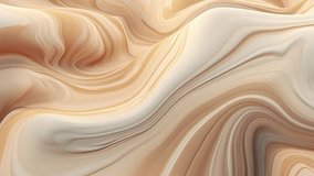 Abstract beige thick layered paint motion video, wavy background movement, psychedelic and calming concept, high quality flowing material, dreamy plastic idea