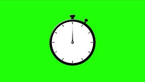 stopwatch minutes animation green screen 4k