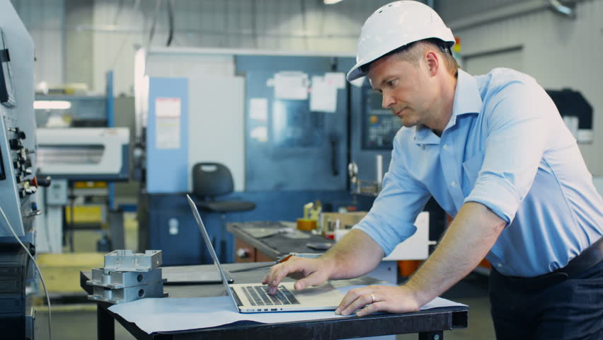 Engineer is Working On Notebook Stock Footage Video (100% Royalty-free)  11045552 | Shutterstock