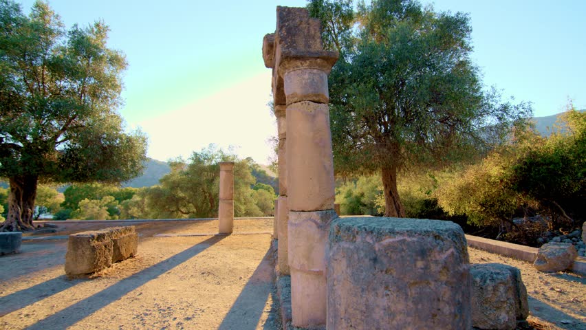 Ancient city of Kaunos, Dalyan valley, Turkey. Kaunos (Latin: Caunus) was a city of ancient Caria and in Anatolia, a few km west of the modern town of Dalyan, Muğla Province, Turkey.