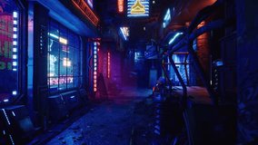 super cool cyberpunk back street scene - Powered by Shutterstock - Get 15% off with code: PIKWIZARD15