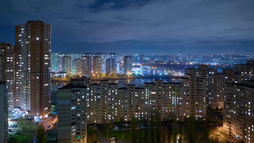 Blackout in the city of Kyiv Ukraine 