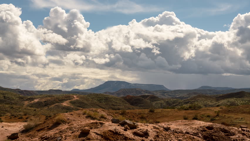 Time lapse of monsoon clouds over Glitter Mountain in Southern Utah, USA
