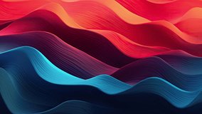 Liquid plastic material movement, abstract colored motion video background with thick layers of rainbow colors, dense material, calming texture flowing and expanding