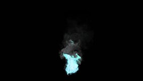 A seamless loop of a blue magic fire burning with smoke. Use the screen blending mode for perfect composite into your footage of video game. Pure black background. Usable as a bonfire or torch flame. - Powered by Shutterstock - Get 15% off with code: PIKWIZARD15
