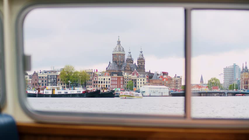 Amsterdam view from a boat, Netherlands