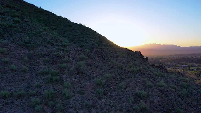 Sunrise behind Mountain - Eagle Ridge, Scottsdale, AZ