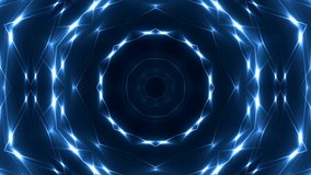 VJ Fractal blue kaleidoscopic background. Background motion with fractal design. Disco spectrum lights concert spot bulb. More sets footage in my portfolio.