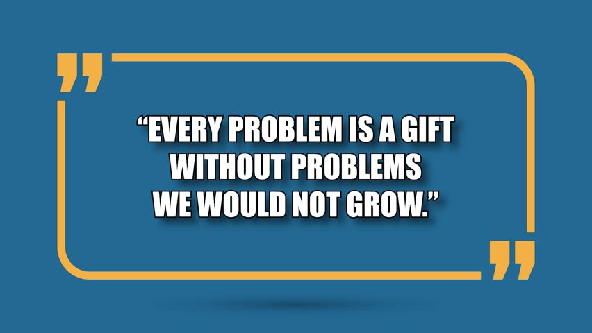 Inspirational and Motivational Quotes isolated on Blue Background with the Animated Text and Writing - Business Motivation for A Best Start-Up 
