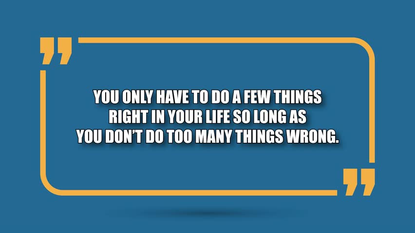 Inspirational and Motivational Quotes isolated on Blue Background with the Animated Text and Writing - Business Motivation for A Best Start-Up 