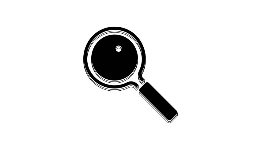 Black Magnifying glass icon isolated on white background. Search, focus, zoom, business symbol. 4K Video motion graphic animation. Royalty-Free Stock Footage #1104619383