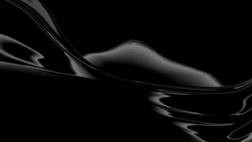 Dark Oil background. Black Liquid Flow close up view isolated on Black background. Fuel. Abstract Fluid Liquid Surface Flow Background. Mercury Fluid Metal. Royalty-Free Stock Footage #1104629231
