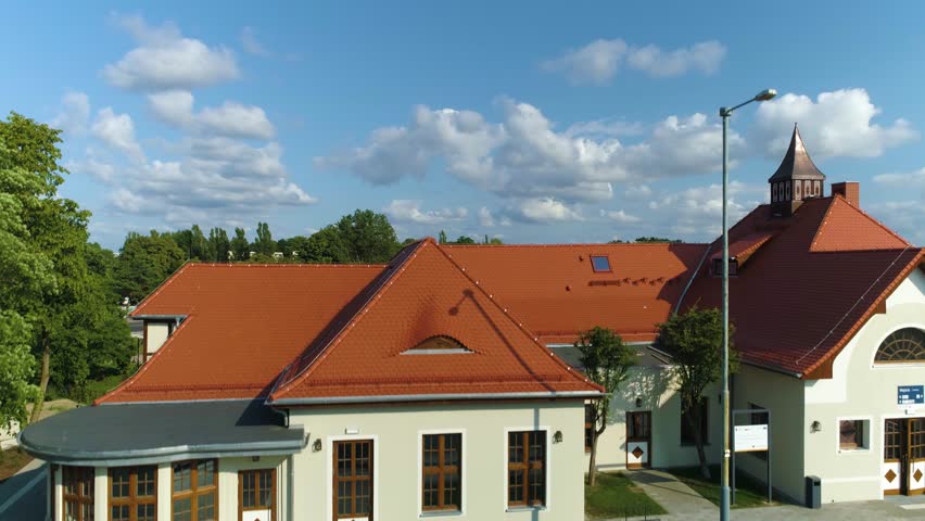 Railway Station Ustka Dworzec Pkp Aerial View Poland
