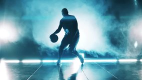 Male athlete is practicing basketball moves in slow motion - Powered by Shutterstock - Get 15% off with code: PIKWIZARD15