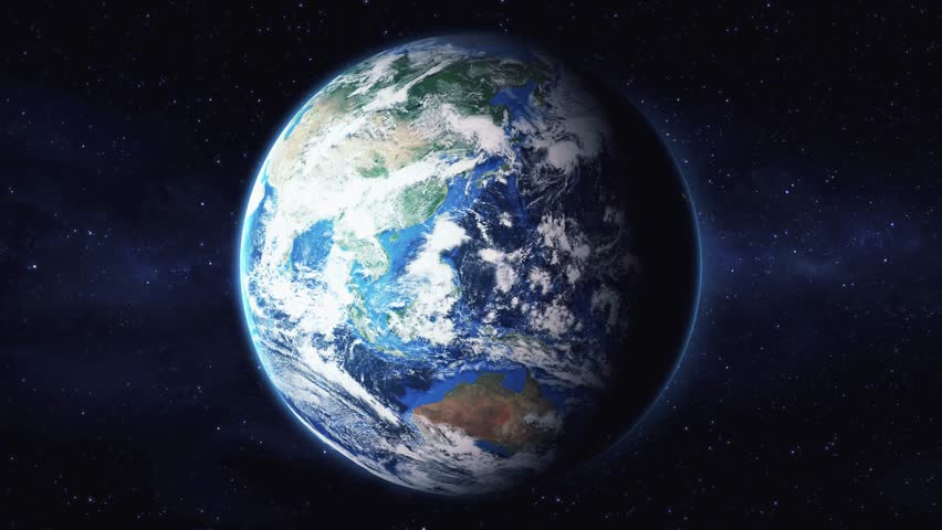 Earth zoom in from space to Bangkok, Thailand in Wat Arun. Followed by zoom out through clouds and atmosphere into space. Satellite view. Travel intro