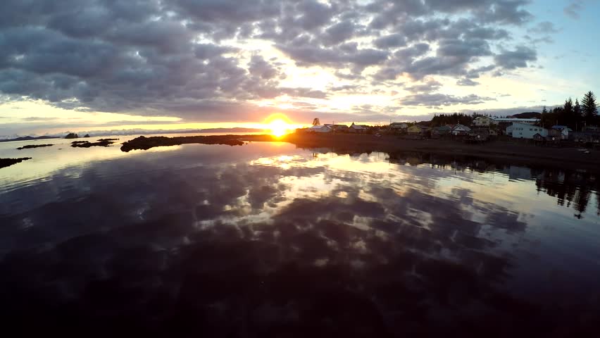 Alaskan Lake water sunset nature summer 