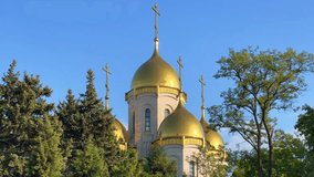 Russia, May 2023 Volgograd, view of the Church of All Saints on Mamayev Kurgan, 4K video