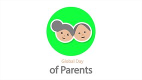 Parents day global adults, art video illustration.