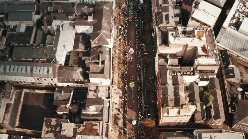 Cork St Patricks Day Parade Ireland 2023 Aerial View 3