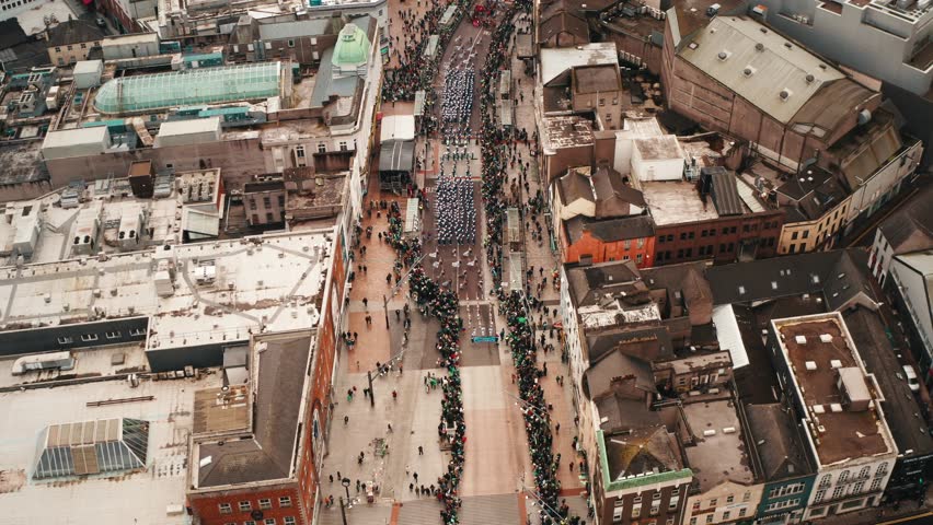 Cork St Patricks Day Ireland 2023 Aerial View 11