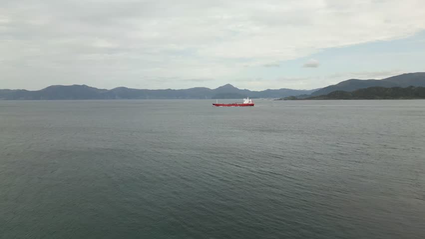 Empty Cargo Ship closing in on Norway