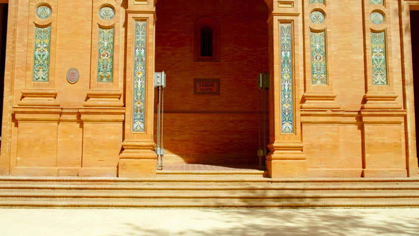 The stunning Plaza de Espana, Seville, Andalusia, Spain, built for the Ibero-American Exposition of 1929, designed by Anibal Gonzalez

