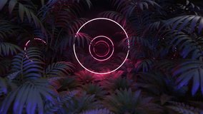 Glowing Neon Circles In The Forest 3D Rendering - Powered by Shutterstock - Get 15% off with code: PIKWIZARD15