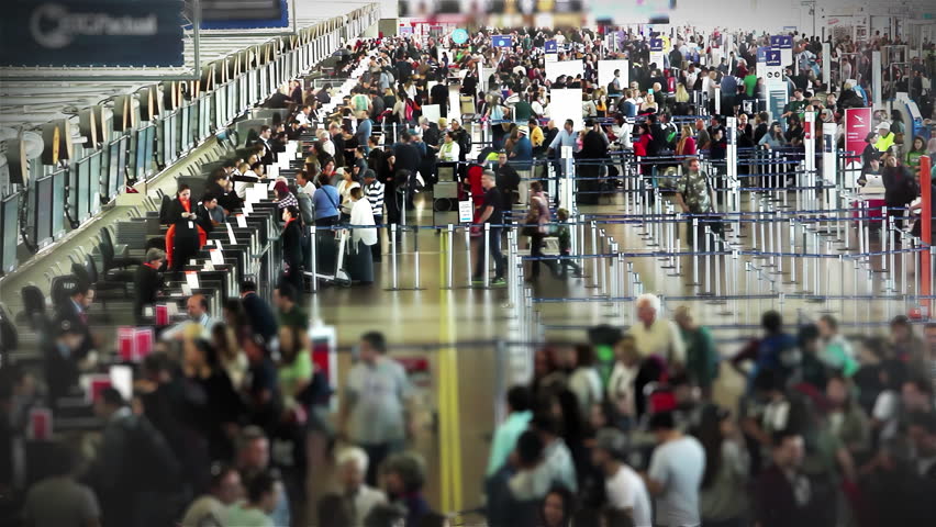 Movement of People at Santiago International Airport, Santiago de Chile, Chile. Time Lapse. High Angle View. 4K Resolution. Royalty-Free Stock Footage #1104664567