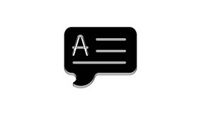 Black Speech bubbles with Answer icon isolated on white background. FAQ sign. Chat speech bubble and chart. 4K Video motion graphic animation.