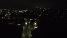 Over Kelowna Bridge Drone Footage