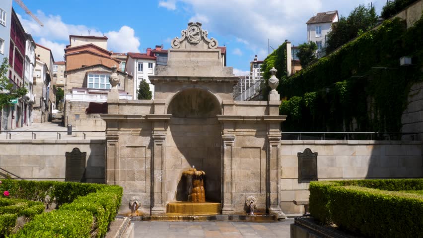 As Burgas fountain hot water spring ourense galicia spain