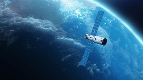 Space Module or Space Station Orbiting Planet Earth - Powered by Shutterstock - Get 15% off with code: PIKWIZARD15