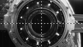 simulation of video surveillance of the docking of the Space Module with the Space Station in the orbit of Planet Earth - Powered by Shutterstock - Get 15% off with code: PIKWIZARD15
