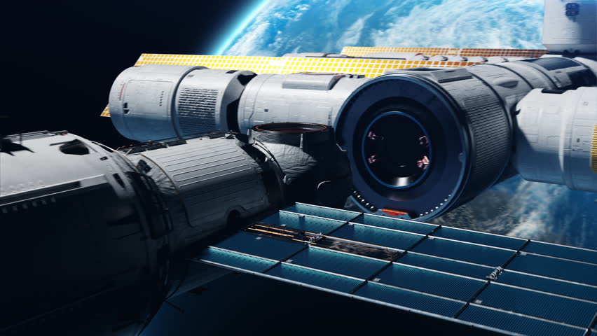 docking of the Space Module with the space station in orbit Planet Earth - Powered by Shutterstock - Get 15% off with code: PIKWIZARD15