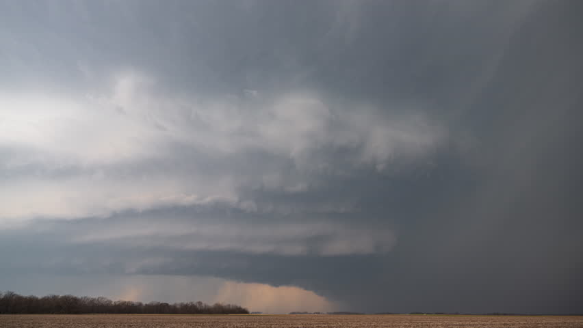 Massive tornado-warned supercell in southern Illinois. This storm produced multiple tornadoes as it tracked across the landscape. 