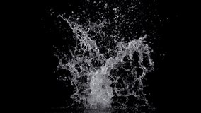 Super Slow Motion Shot of Real Water Splash Explosion from Isolated on Black at 1000fps. - Powered by Shutterstock - Get 15% off with code: PIKWIZARD15