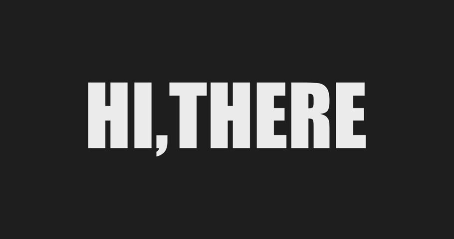HI,THERE animation with animated overshoot. The best 4k motion animations, videos, gifs, and motion graphics in trendy styles can be used for many purposes.