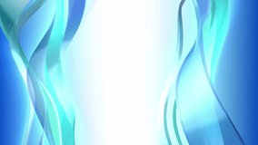 Blue glass waves loop with copy space. Modern abstract background. - Powered by Shutterstock - Get 15% off with code: PIKWIZARD15