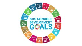 Icon set The Global Goals Corporate social responsibility Sustainable Development Goals 4K 
