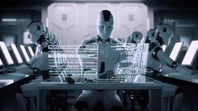 A Robot Sitting At A Table With A Bunch Of People In The Background Workshop Video Art Robotics Engineering - Powered by Shutterstock - Get 15% off with code: PIKWIZARD15