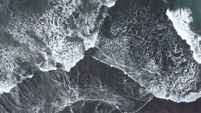 Aerial footage of waves and sea in panama central america. waves 4k resolution and amazing footage of landscapes. drone videos 