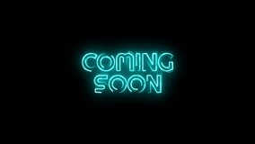 Coming soon text neon lights animation promote advertising next business concept. You can use to promote new brand, new business on your social network. - Powered by Shutterstock - Get 15% off with code: PIKWIZARD15
