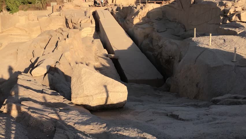 The Unfinished Obelisk in Aswan, Egypt. Royalty-Free Stock Footage #1104749253