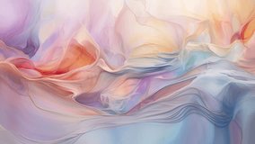 Abstract pastel motion background, creative video texture movement with delicate colors, dreamy graphic with elegant and luxury style, feminine design for females