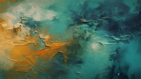 Paint trace, abstract painting background texture. Slow panoramic camera motion, macro, deep focus (blur). High detailed 4K video.  Pattern texture surface panning 
