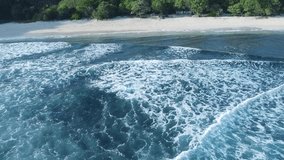 Video of the drone in the afternoon on a very beautiful beach