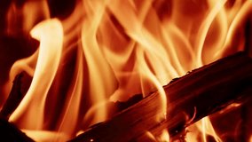  Burning Fire In The Fireplace. Slow  stir. A looping clip of a fireplace with medium size  dears. fire video 
